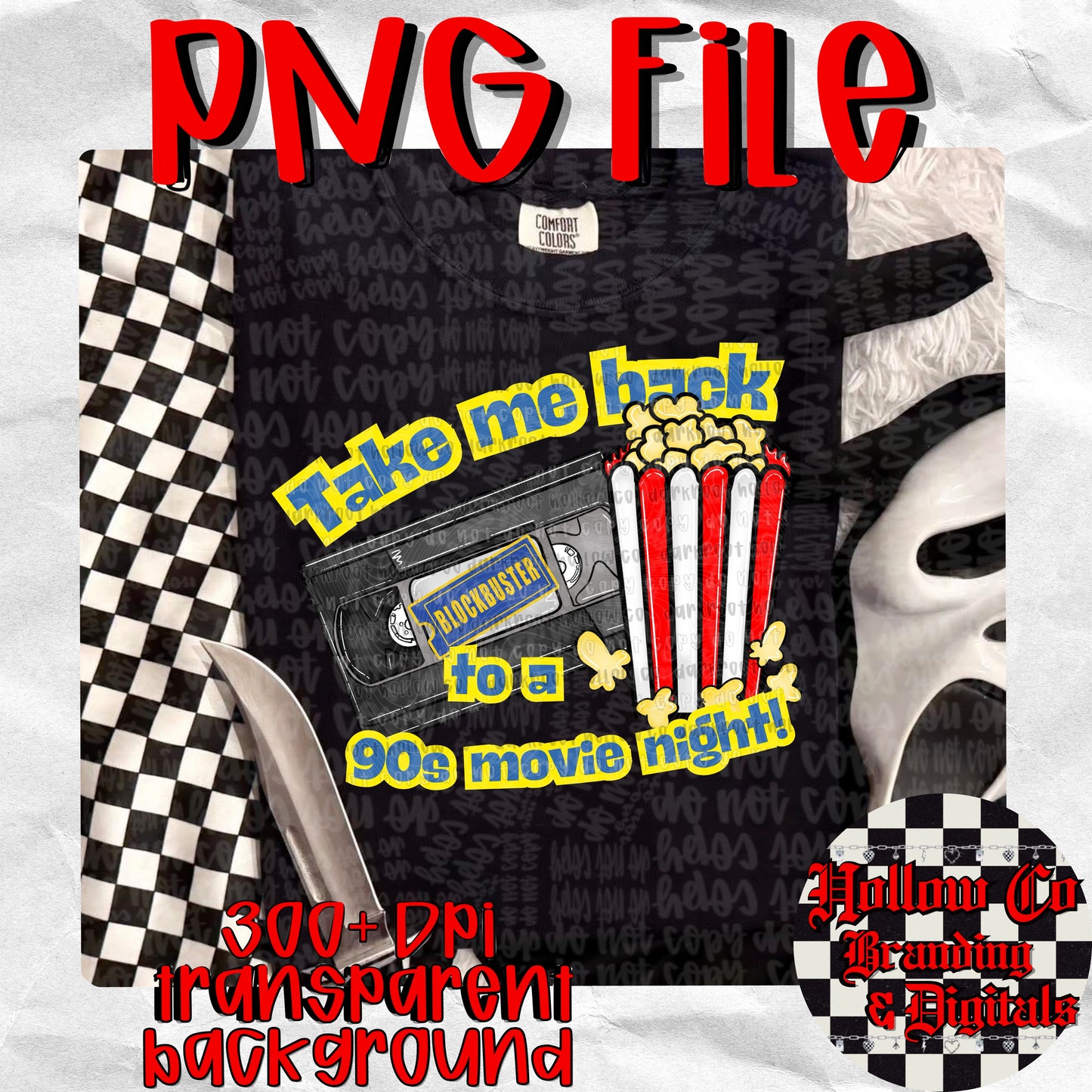 90s Movie Night PNG