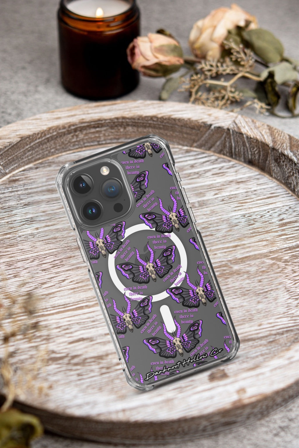 Even in Death Purple Clear iPhone Magsafe Case