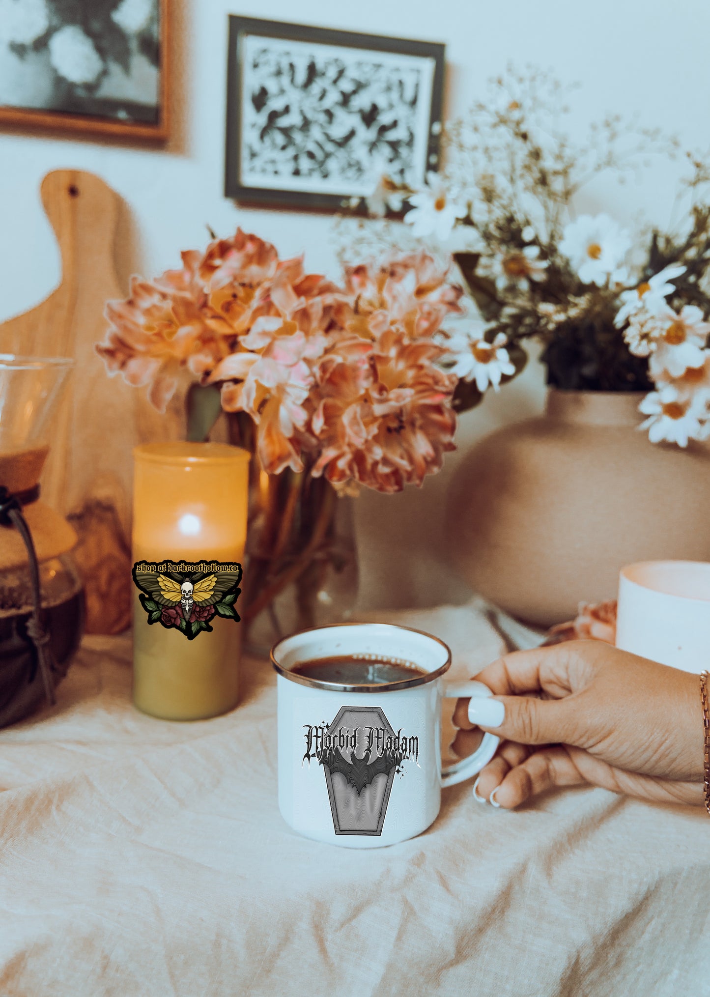 Morbid Madam Enamel Mug