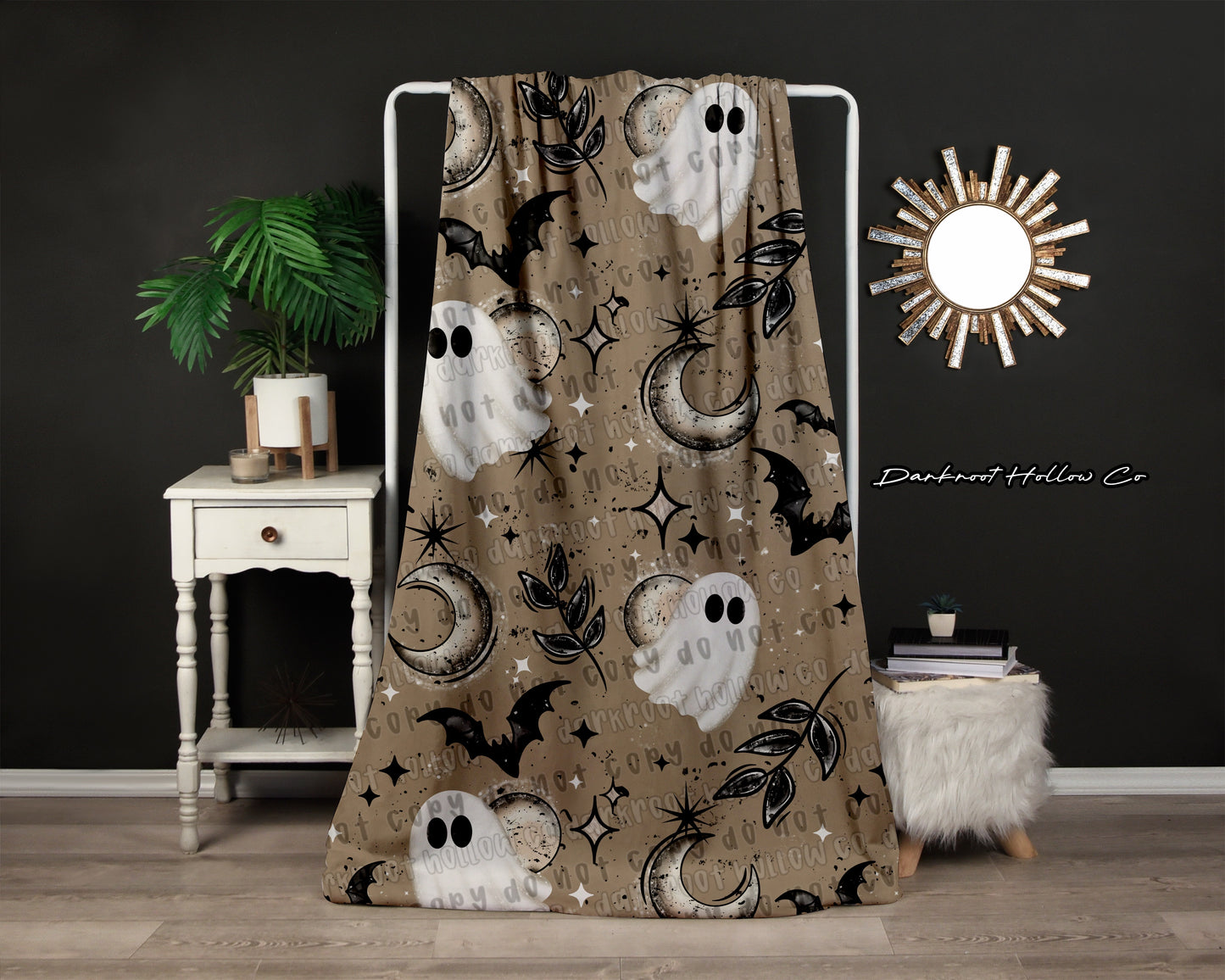 Ghost & Moon Blanket