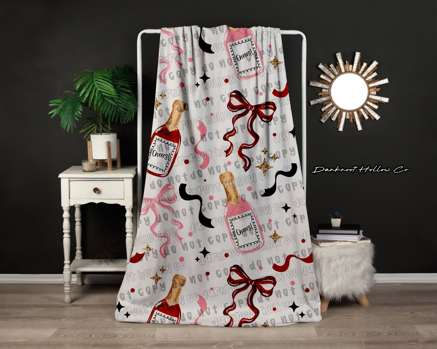 Champagne & Bows Blanket