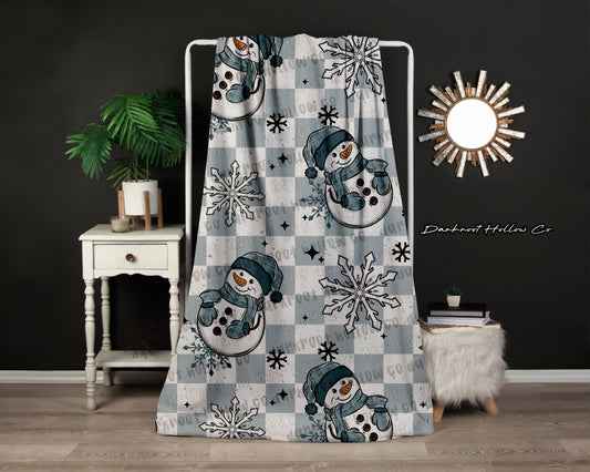Snowman Checker Blanket