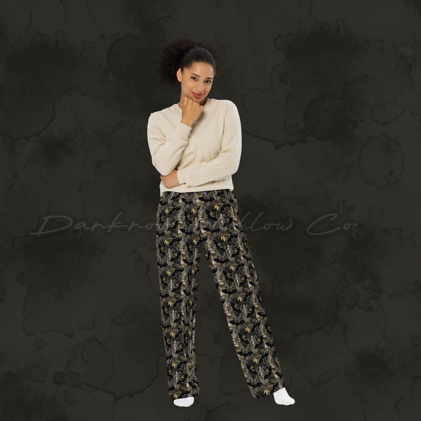 Camo Bats Unisex Wide Leg Pants