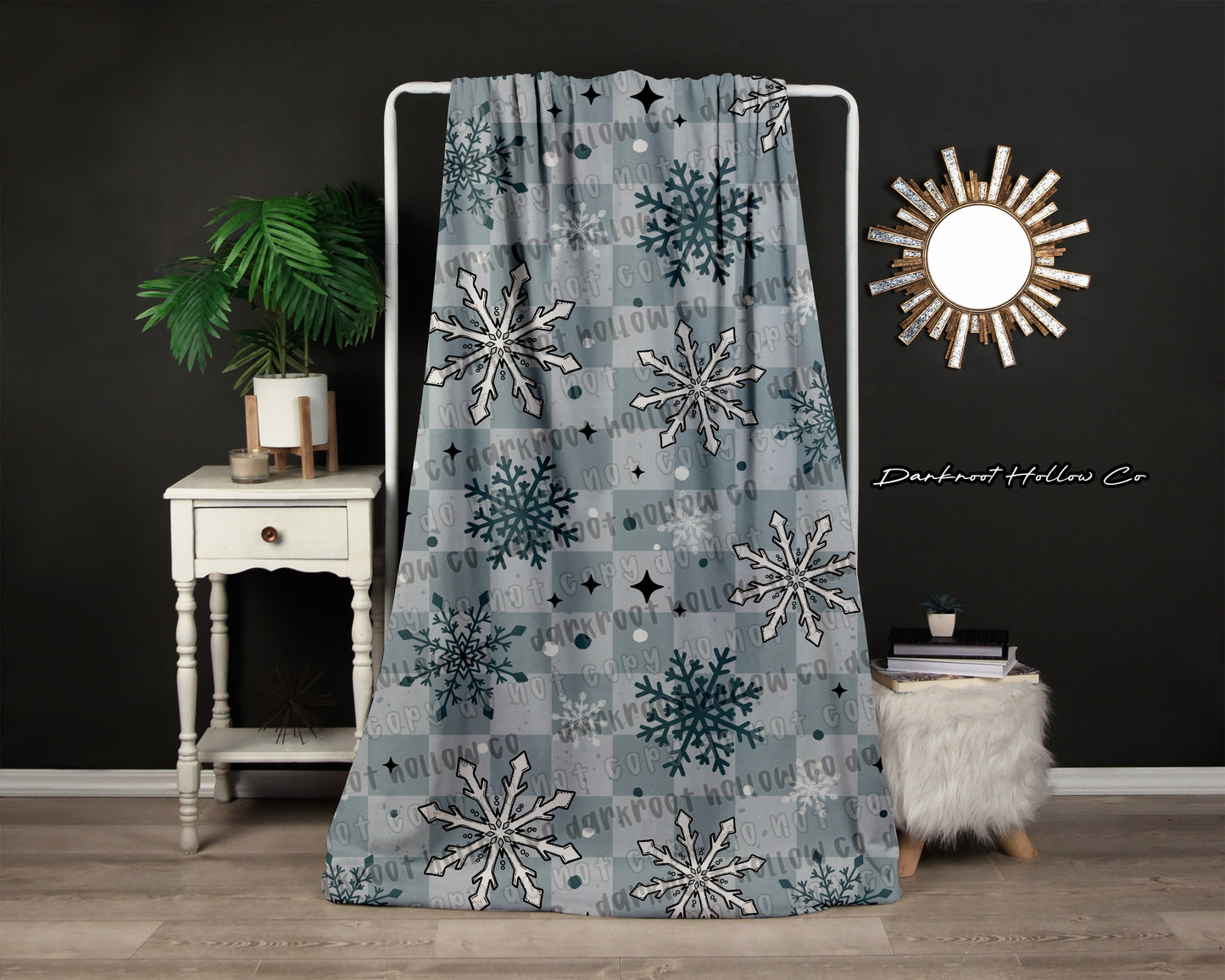 Blue Snowflake Blanket