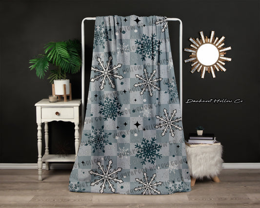 Blue Snowflake Blanket
