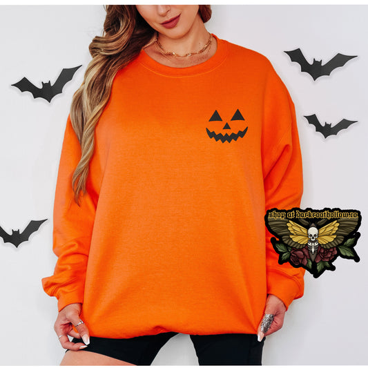Jack O Lantern Embroidered Crew