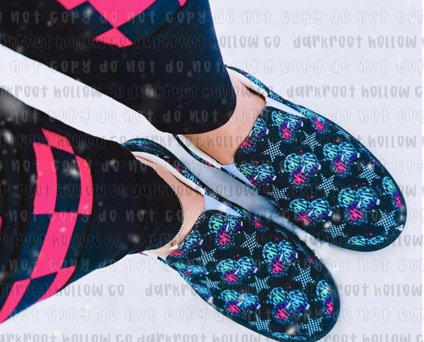 Ho Ho Ho slip-on canvas shoes