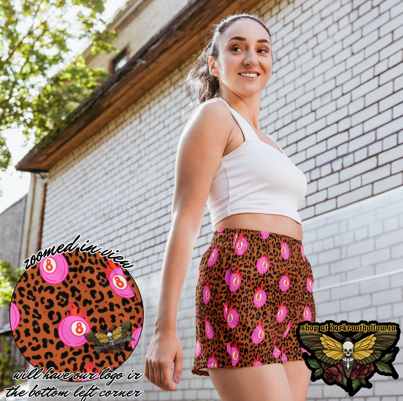 Animal 8 Ball Unisex Athletic Shorts