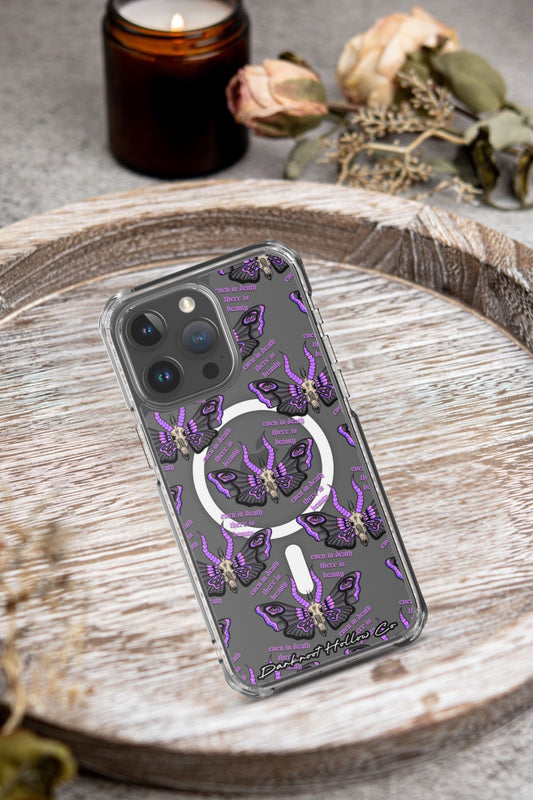 Even in Death Purple Clear iPhone Magsafe Case