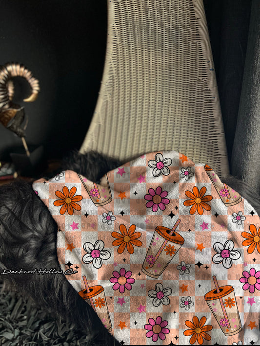 Pink & Orange Iced Coffee Blanket