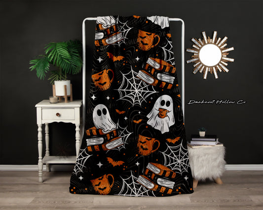 Ghost & Books Blanket