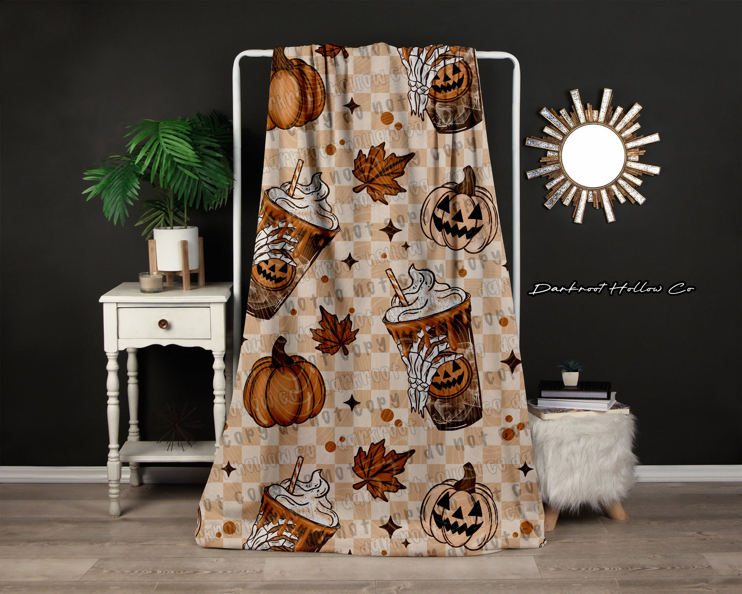 Skellie Pumpkin Spice Blanket