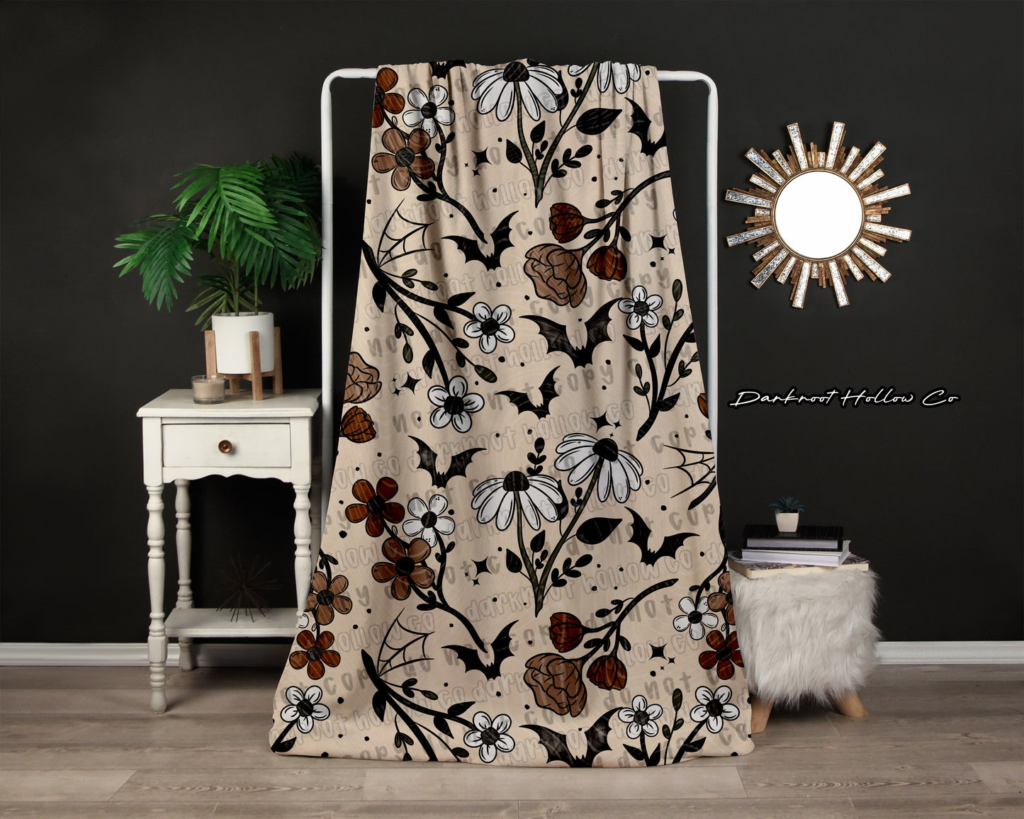 Fall Halloween Florals Blanket
