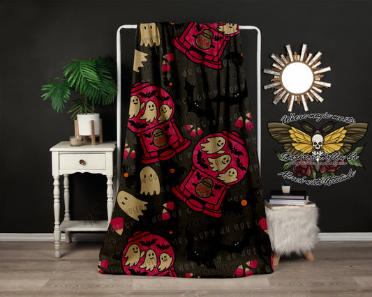 Spooky Vintage Dark Gumball Blanket