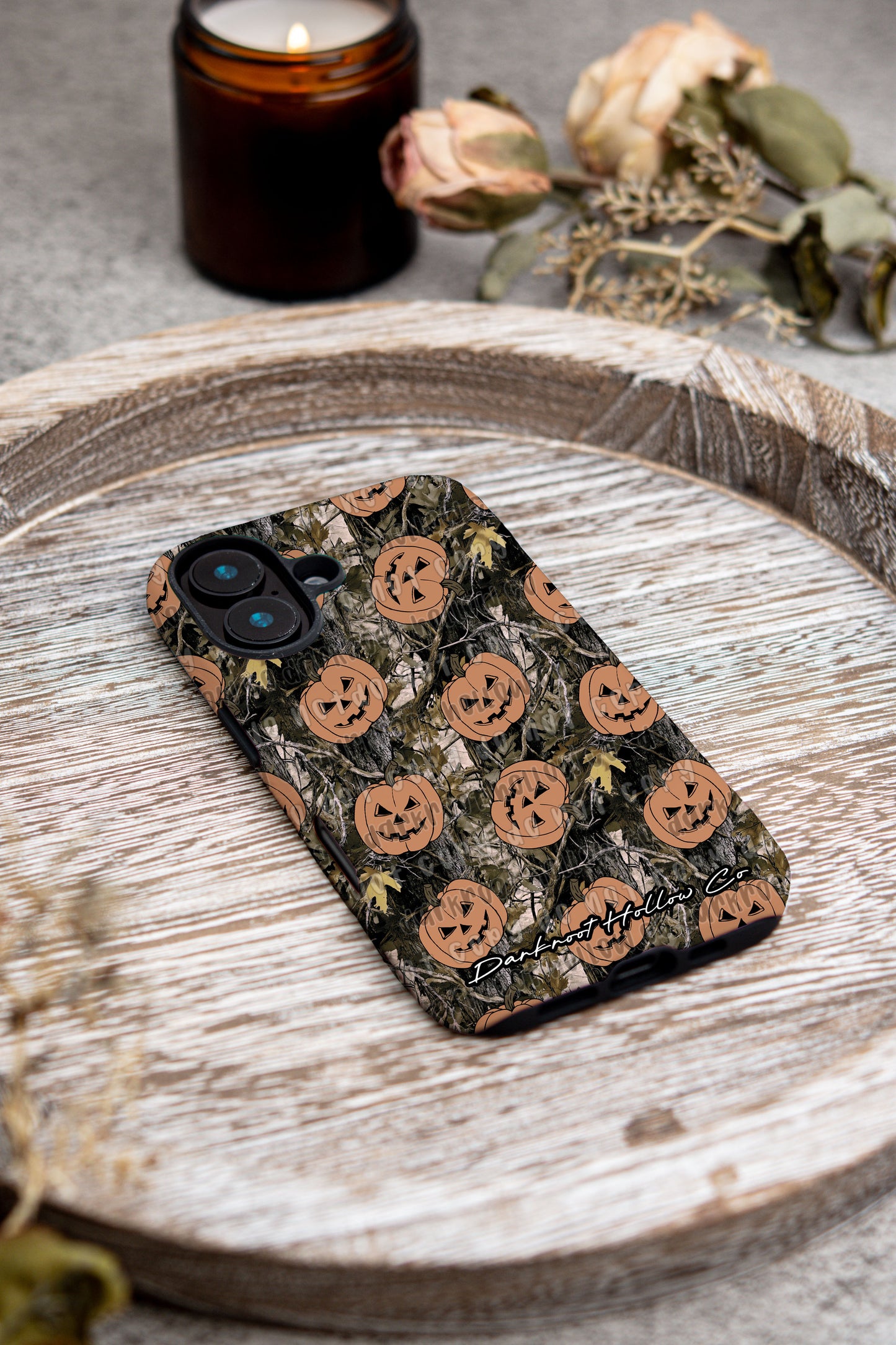 Pumpkin Camo Galaxy Case