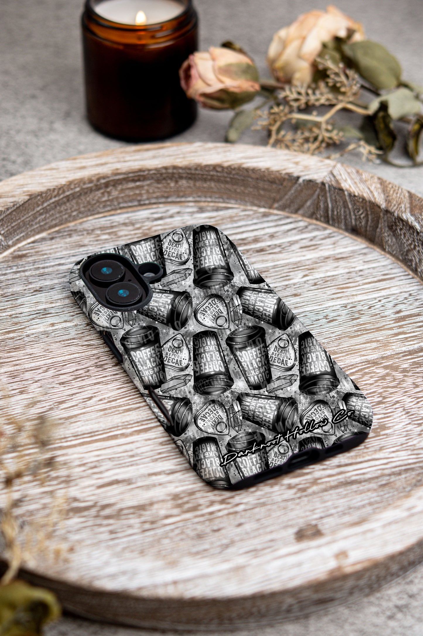 B&W Spooky All Year Galaxy Case